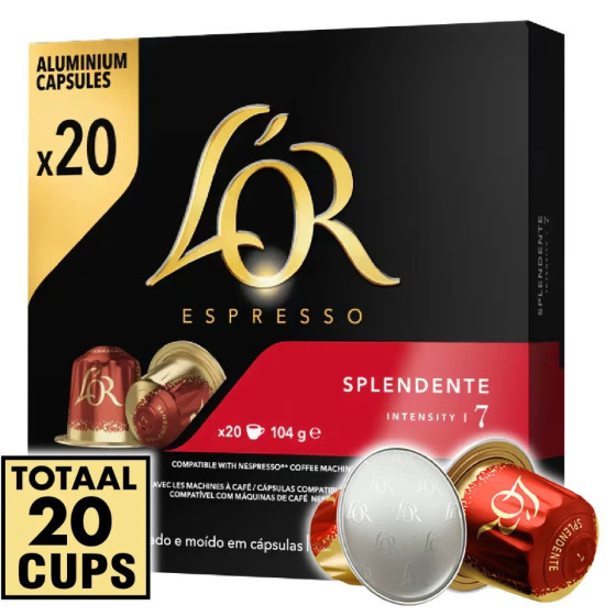 CAFE CAPSULES INTENSITE 7 COMPATIBLE NESPRESSO L'OR 104G