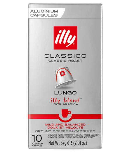 CAFE CAPSULES LUNGO CLASSICO COMPATIBLE NESPRESSO ILLY 57G