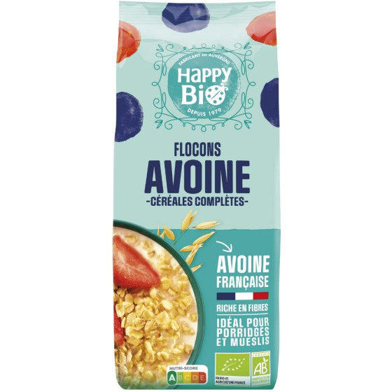 CEREALES PETITS FLOCONS D'AVOINE HAPPY BIO 500G