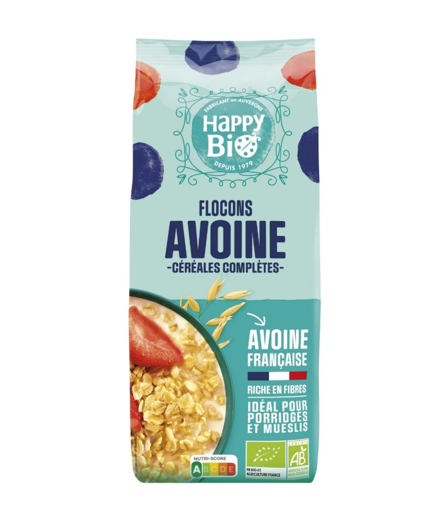 CEREALES PETITS FLOCONS D'AVOINE HAPPY BIO 500G
