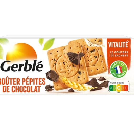 GOUTER PEPITES DE CHOCOLAT 3 SACHETS DE 4 BISCUITS, 250G