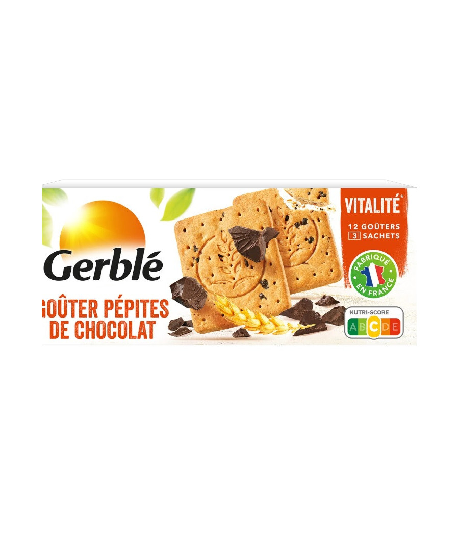 GOUTER PEPITES DE CHOCOLAT 3 SACHETS DE 4 BISCUITS, 250G
