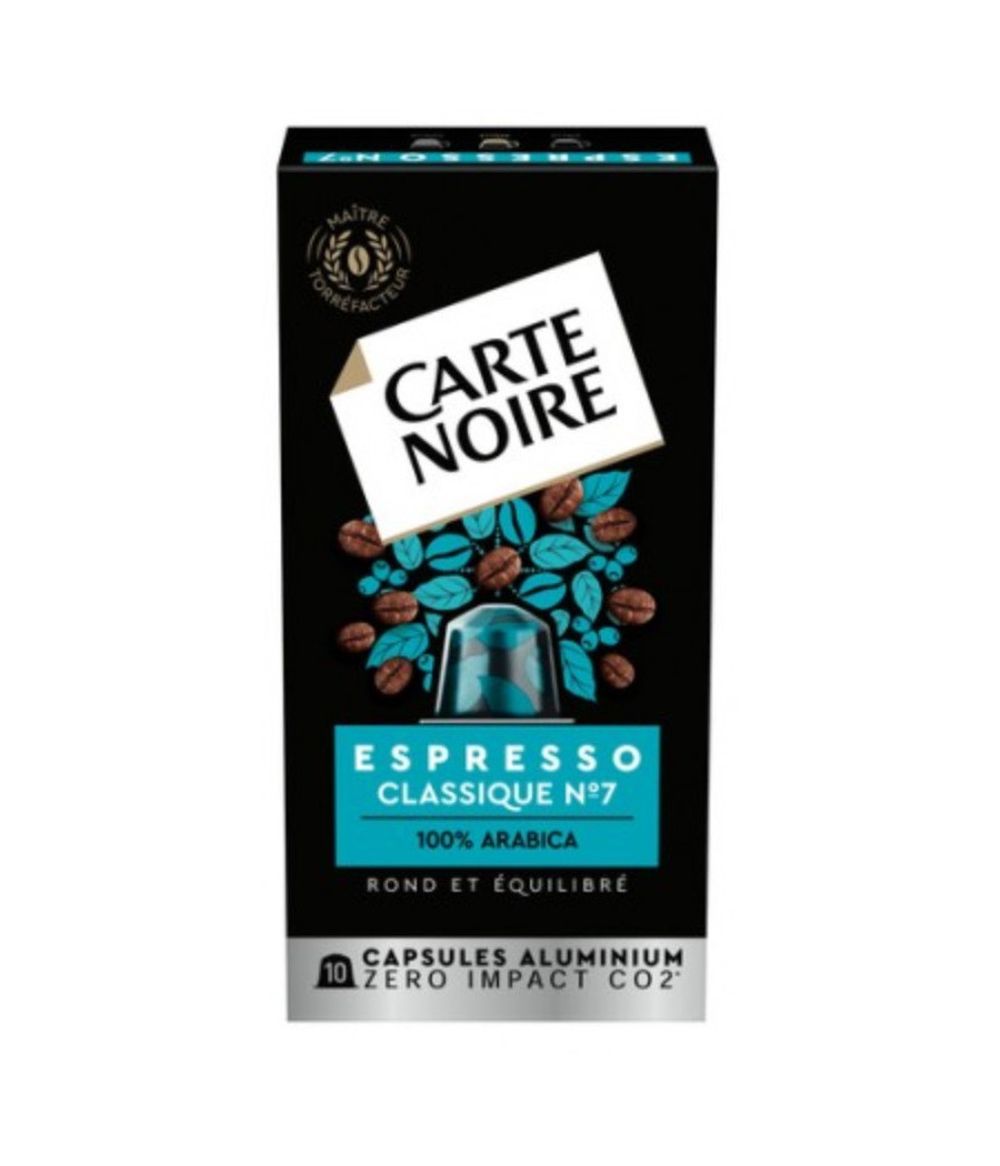 CAFE CAPSULES ALUMINIUM ESPRESSO CARTE NOIR 5,5G