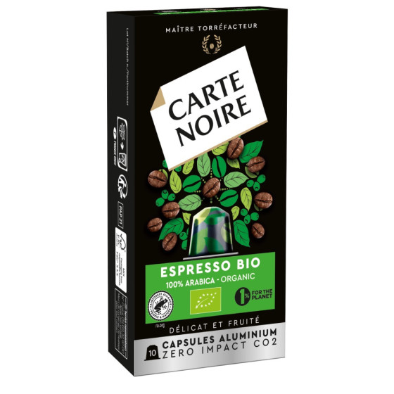 CAFE CAPSULES ESPRESSO BIO CARTE NOIRE 55G