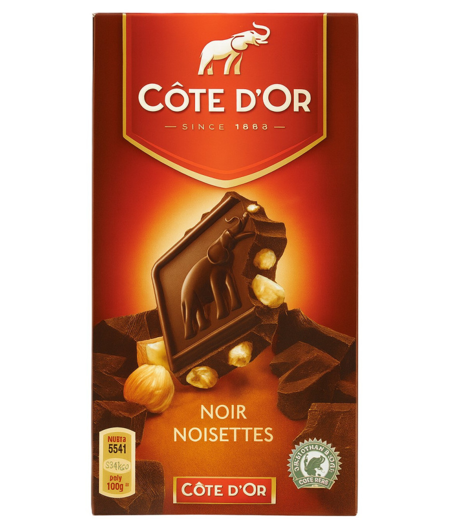 TABLETTE DE CHOCOILAT NOIR NOISETTES COTE D'OR 200G