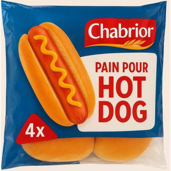 PAIN POUR HOTDOG  CHABRIOR 300G