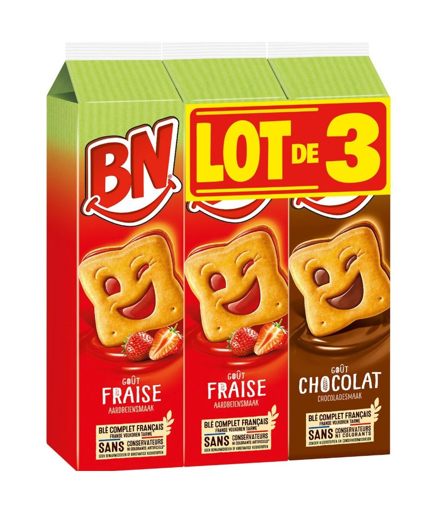 BISCUITS GOUT CHOCOLAT OU FRAISE 885G