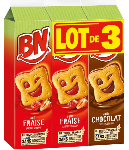 BISCUITS GOUT CHOCOLAT OU FRAISE 885G
