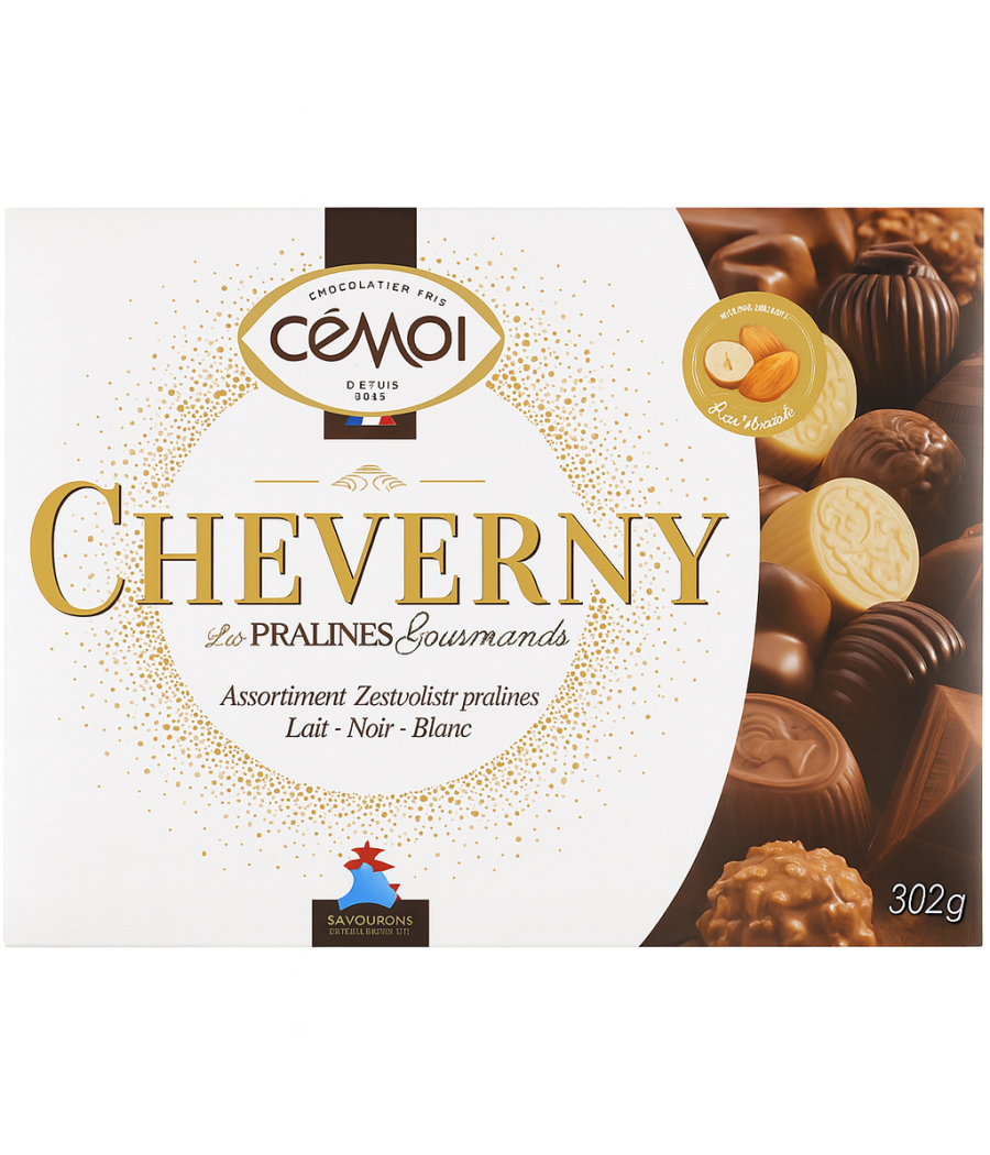ASSORTISSEMENTS DE CHOCOLATS  PRALINES  CEMOI 302G