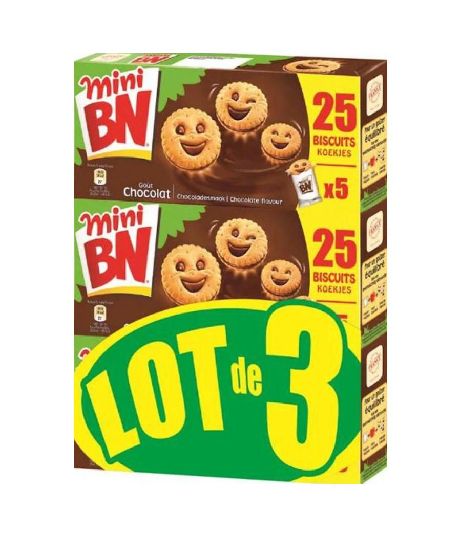 BN MINI BISCUITS GOÛT CHOCOLAT 3x175 G