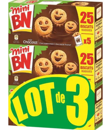BN MINI BISCUITS GOÛT CHOCOLAT 3x175 G