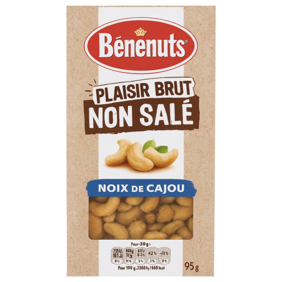 NOIX DE CAJOU BENENUTS PLAISIR BRUT NON SALE 95G