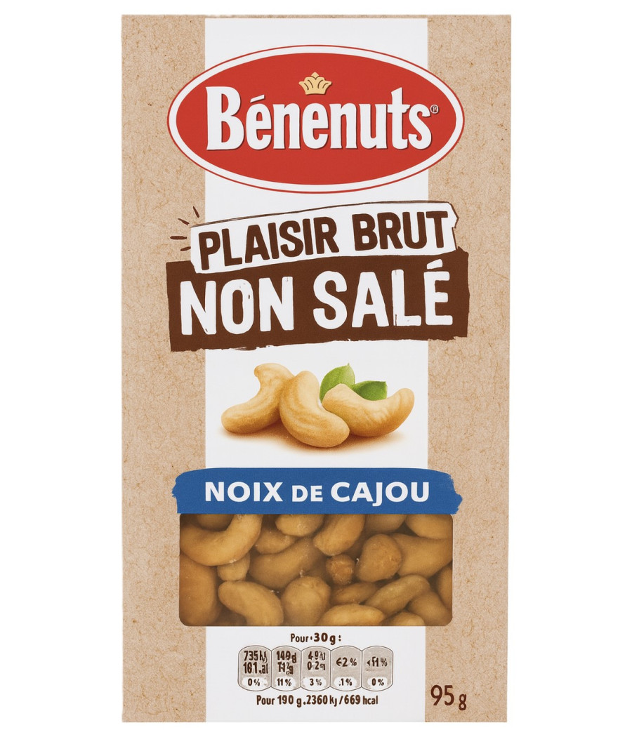 NOIX DE CAJOU BENENUTS PLAISIR BRUT NON SALE 95G