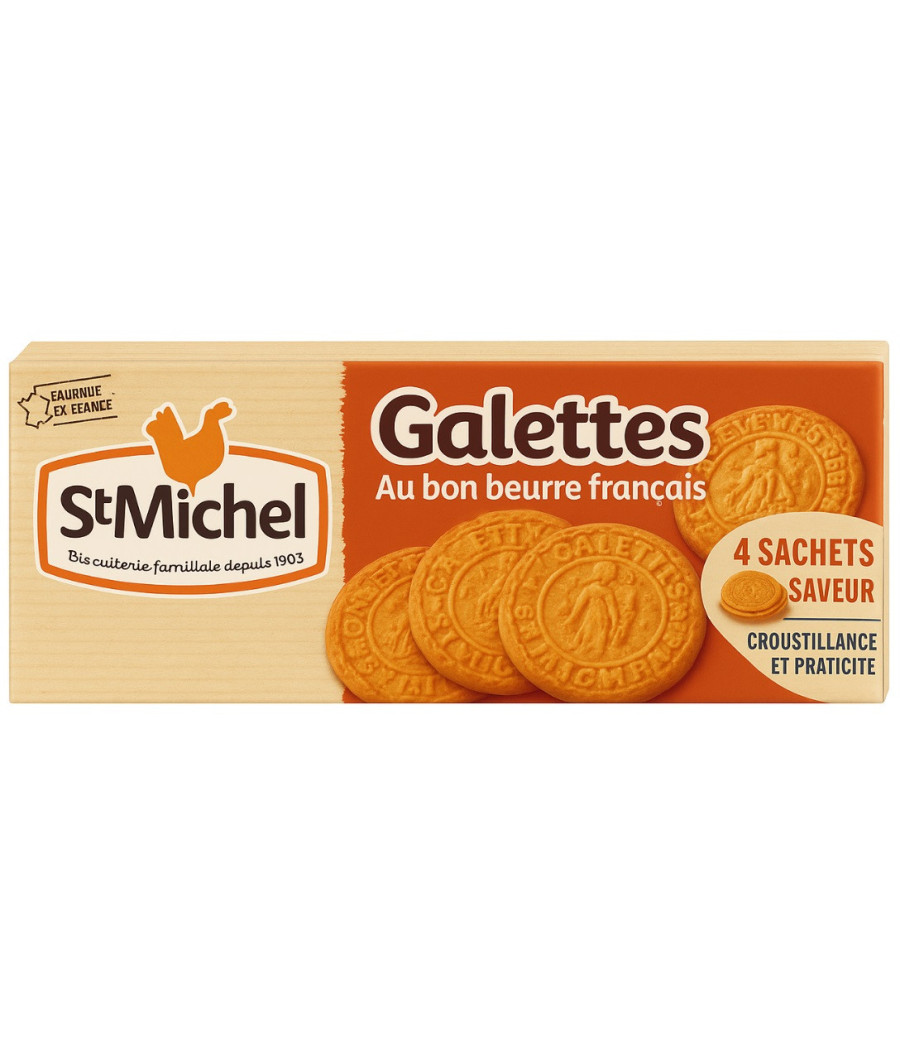 BISCUITS GALETTES AU BON BEURRE FRANCAIS ST MICHEL 130G
