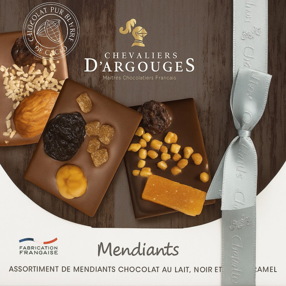 ASSORTIMENT DE MENDIANTS CHOCOLAT AU LAIT  CHEVALIERS D'ARGOUGES 105G