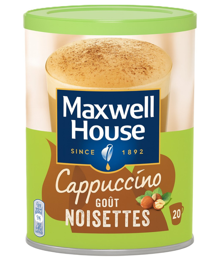CAPPUCCINO GOUT NOISETTES MAXWELL HOUSE 305G