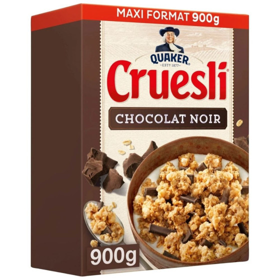 CEREALES CRUESLI CHOCOLAT NOIR MAXI FORMAT QUAKER 900G