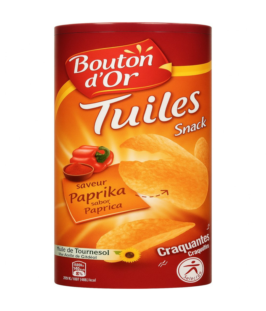 TUILES SAVEUR PAPRIKA BOUTON D'OR 170G