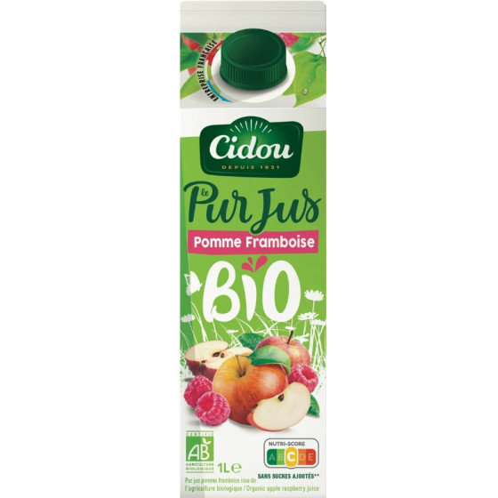 JUS DE FRUITS CIDOU PUR POMME FRAMBOISE 1L