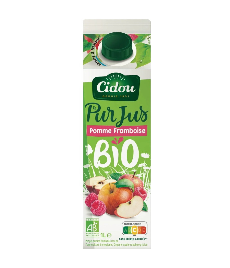 JUS DE FRUITS CIDOU PUR POMME FRAMBOISE 1L