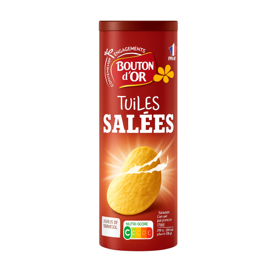 CHIPS TUILES SALEES BOUTON D'OR 170G