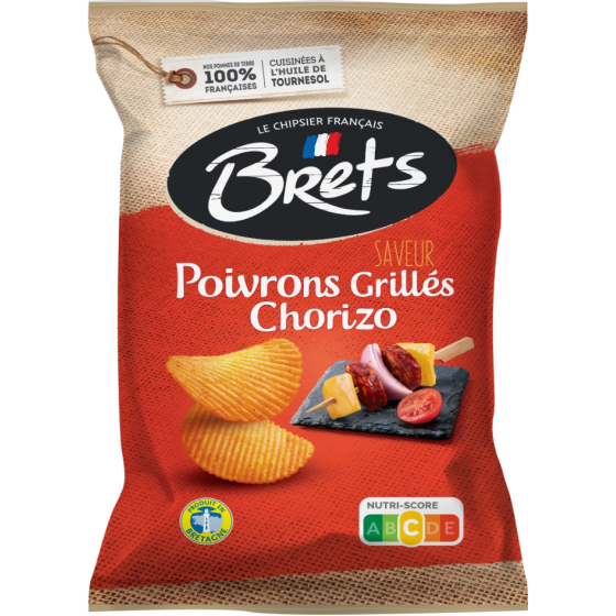 CHIPS SAVEUR POIVRONS GRILLES CHORIZO BRETS 125G
