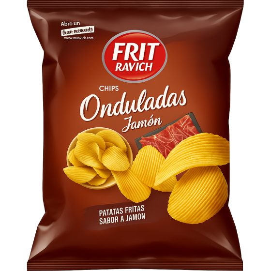 CHIPS ONDULES JAMBON FRIT RAVICH 40G