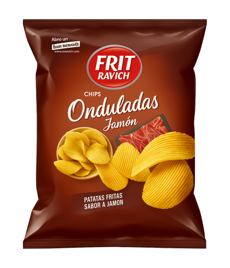 CHIPS ONDULES JAMBON FRIT RAVICH 40G