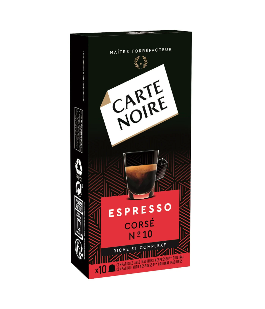 CAFE CAPSULES CORSE N°10  ESPRESSO CARTE NOIR  53G
