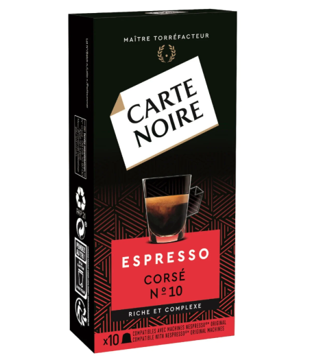 CAFE CAPSULES CORSE N°10  ESPRESSO CARTE NOIR  53G
