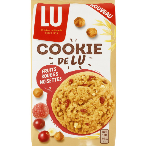 COOKIE DE FRUITS ROUGES NOISETTES  LU 160G