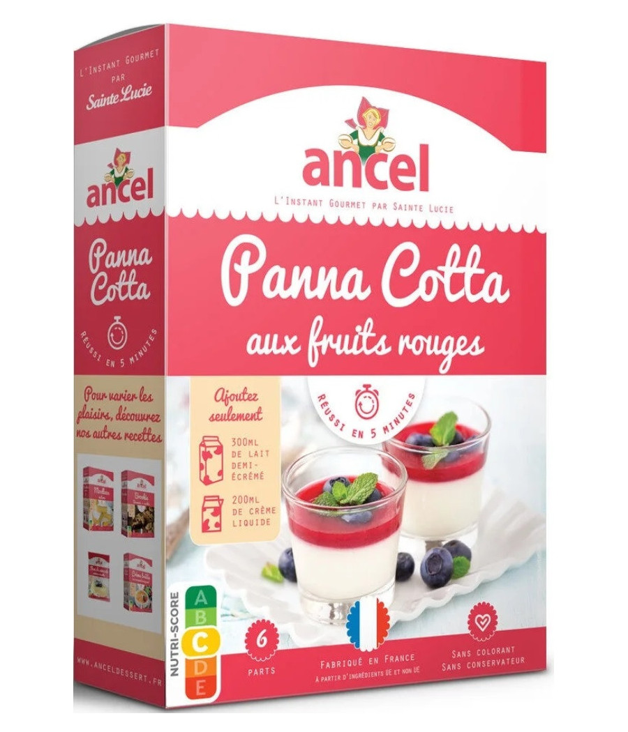 PANNA COTTA AUX FRUITS ROUGES ANCEL 109G