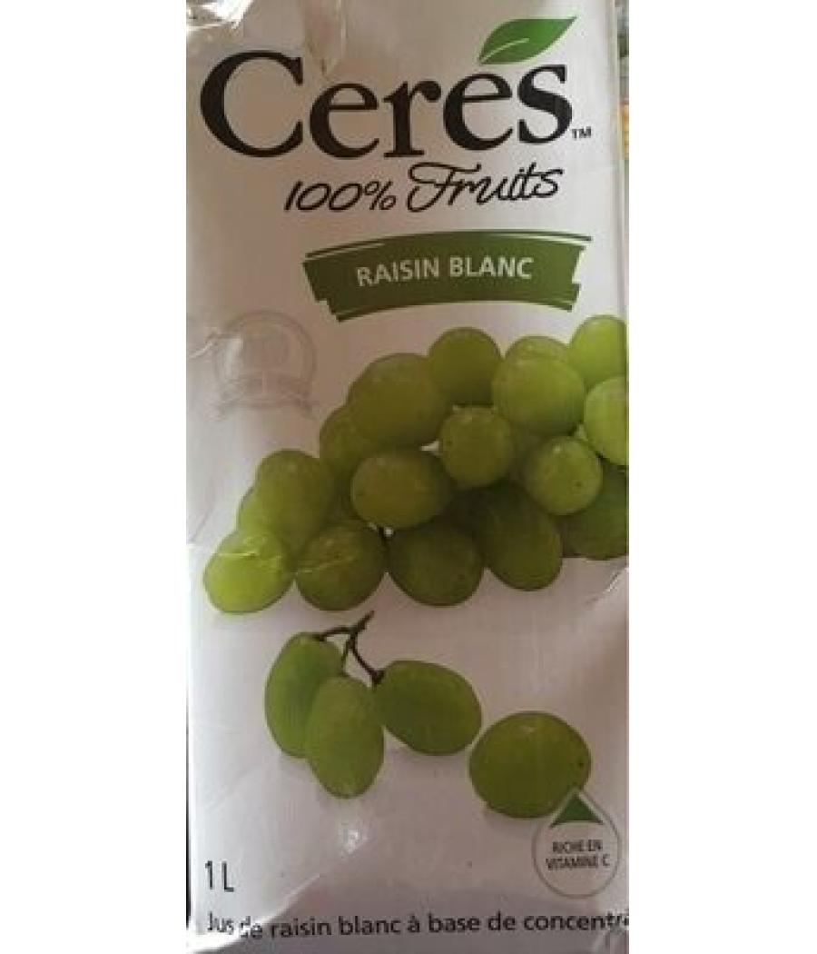 JUS DE FRUITS CERES 100% RAISIN BLANC 1L