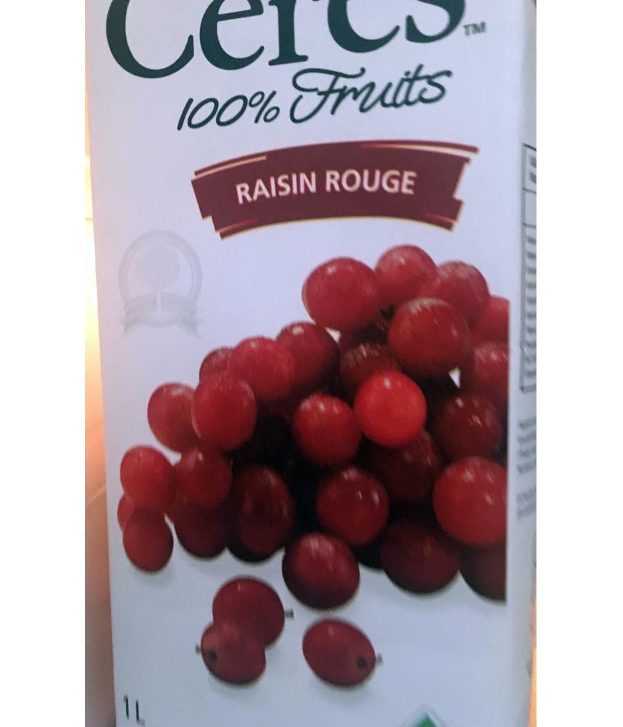 JUS DE RAISIN ROUGE CERES 1L