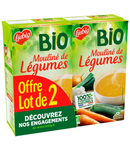 MOULINE DE LEGUMES. BIO 2 X 1 L