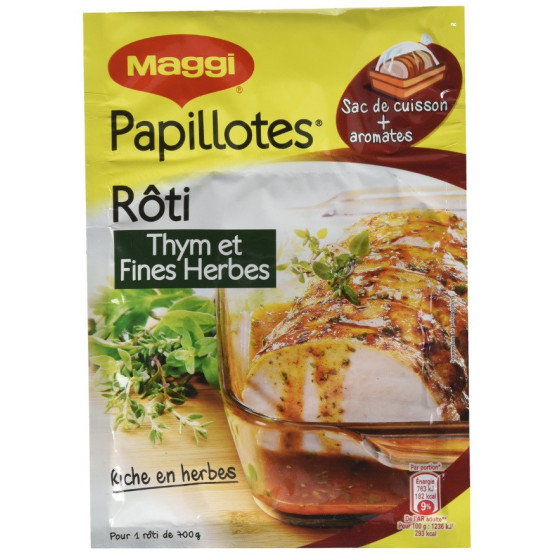 PAPILLOTES ROTI RECETTE FACON FORESTIERE 30 G