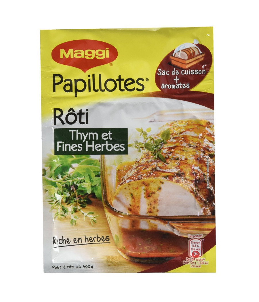 PAPILLOTES ROTI RECETTE FACON FORESTIERE 30 G