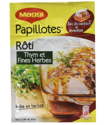 PAPILLOTES ROTI RECETTE FACON FORESTIERE 30 G