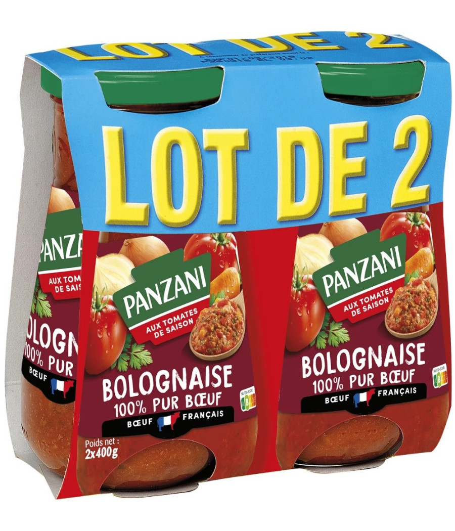 BOLOGNAISE PUR BOEUF PANZANI 2 X 400G