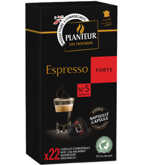 CAFE ESPRESSO FORTE INTENSITE N°5 CAPSULE PLANTEUR 114G
