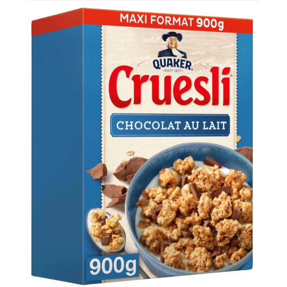 CRUESLI CHOCOLAT AU LAIT QUAKER 900G