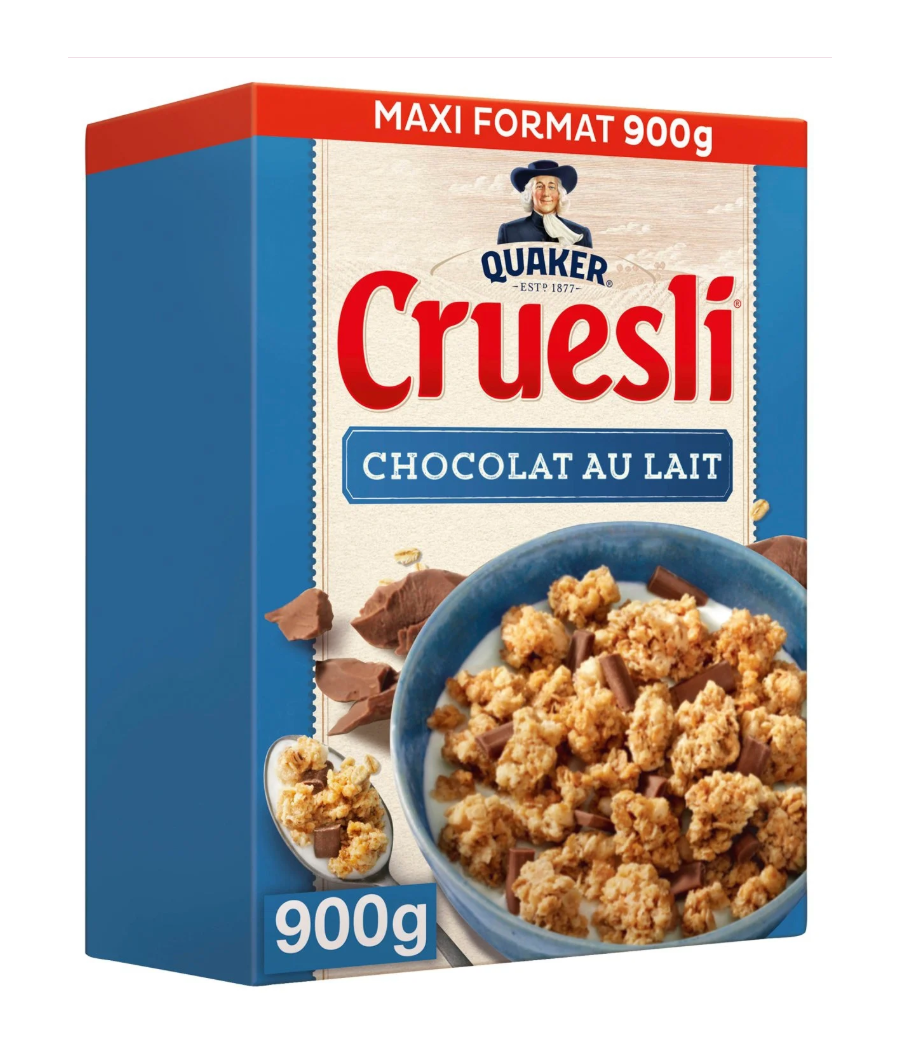 CRUESLI CHOCOLAT AU LAIT QUAKER 900G