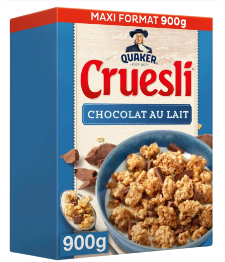 CRUESLI CHOCOLAT AU LAIT QUAKER 900G