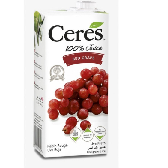 JUS DE RAISIN ROUGE CERES 1L