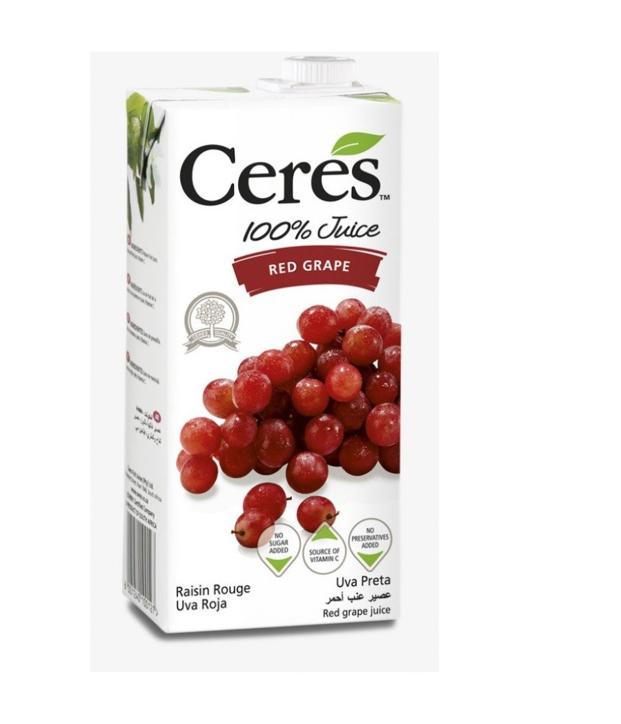 JUS DE RAISIN ROUGE CERES 1L