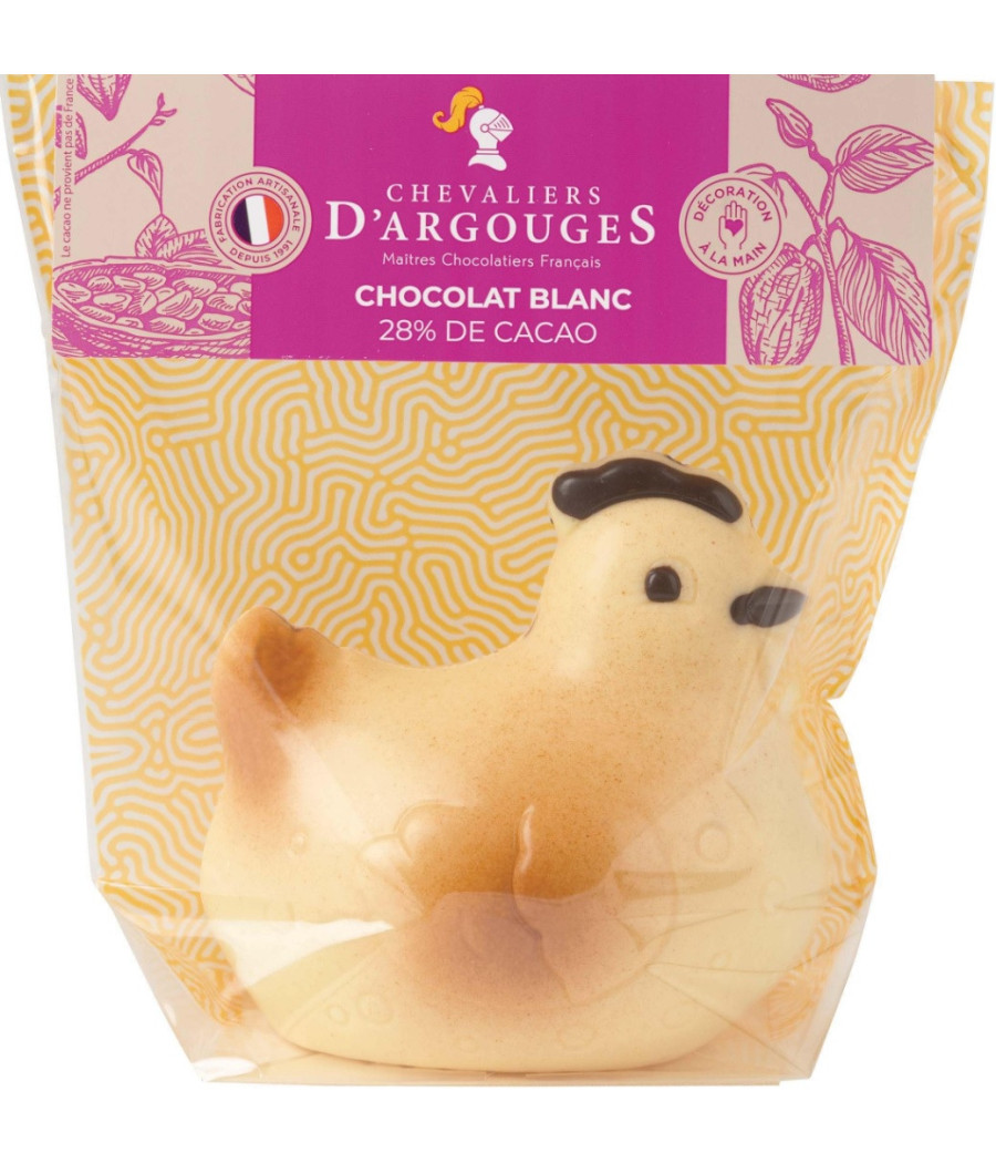 POULE AU CHOCOLAT BLANC CHEVALIER D'ARGOUGES 120 G