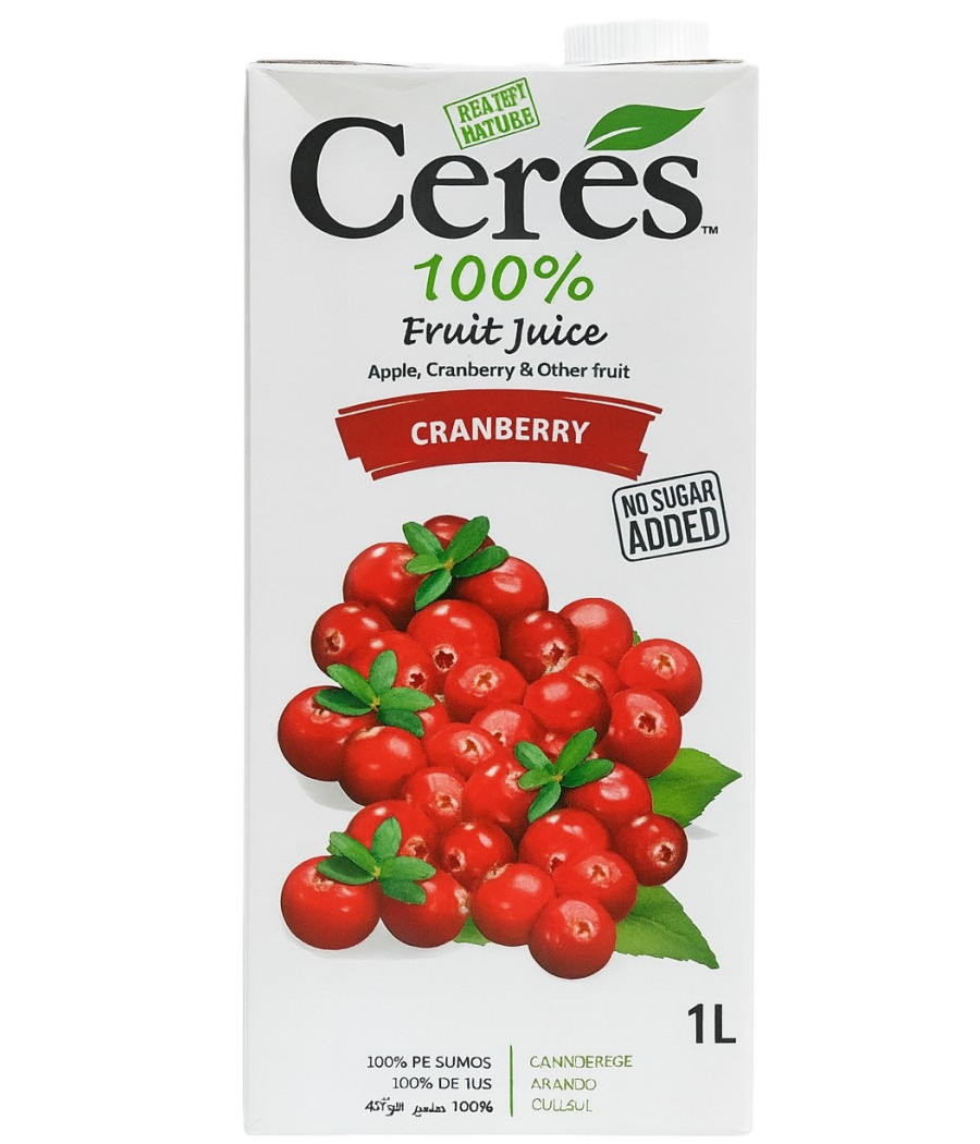 JUS DE FRUITS CRANBERRIES CERES 1L