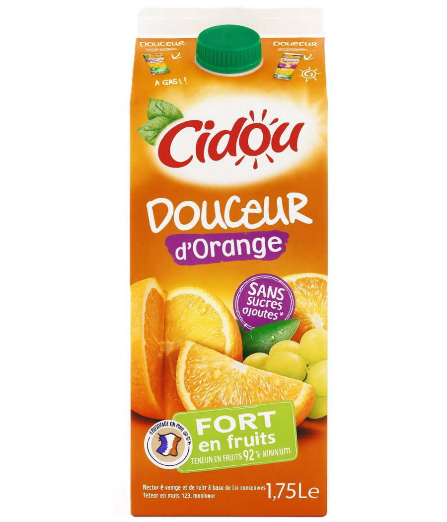 JUS DOUCEUR D'ORANGE CIDOU 1,75L