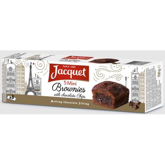 GATEAU JACQUET MINI BROWNIE WITH CHOCOLATE CHIPS 150G