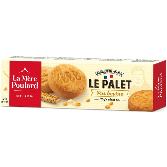BISCUITS LE PALET PUR BEURRE LA MERE POULARD 125G